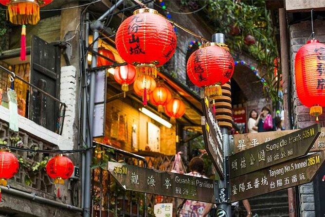 Yehliu, Jiufen & Shifen Taiwans North Coast Day / Night Tour - Jiufen Old Street, tea houses, and mountain views